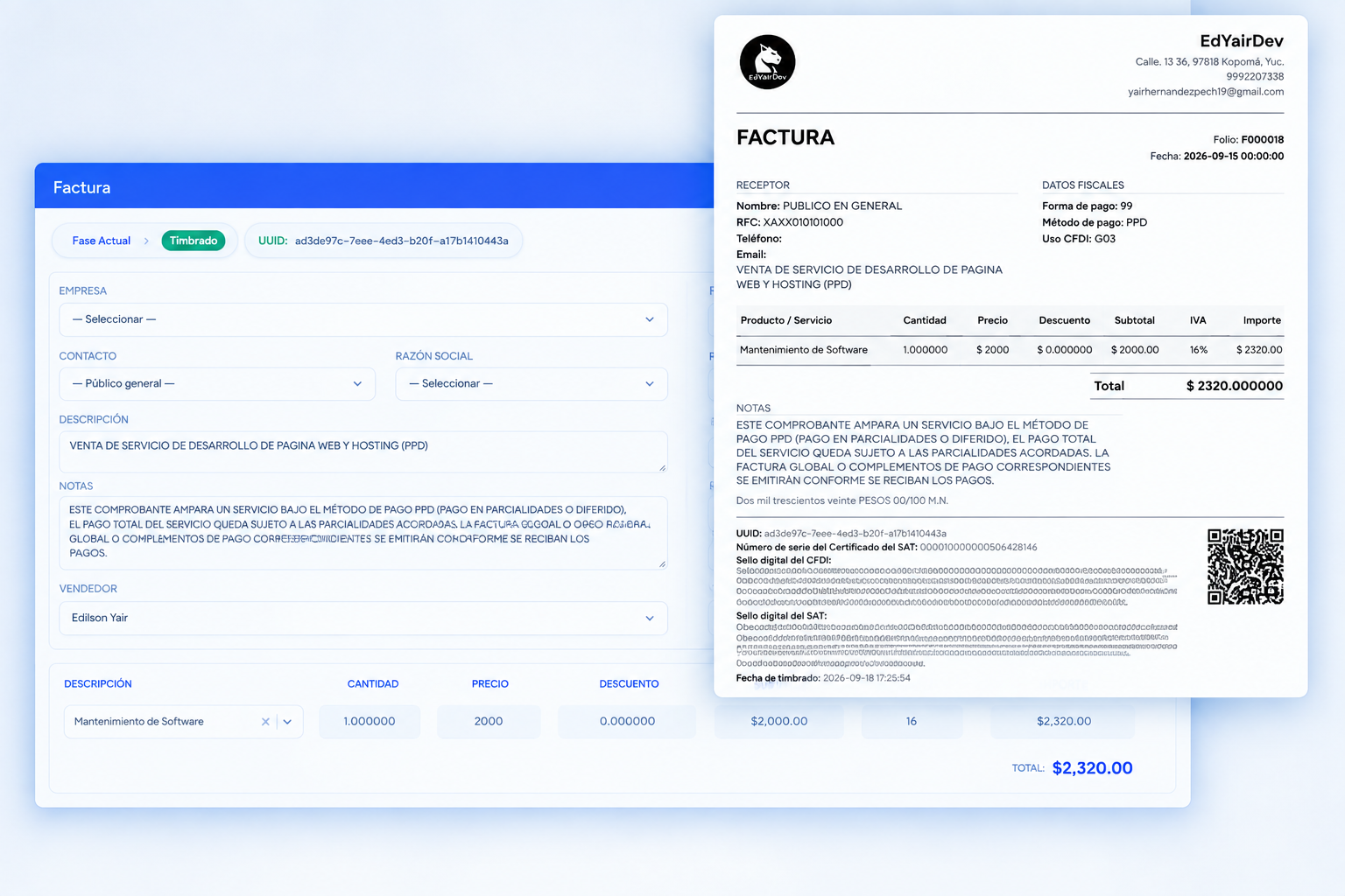 Módulo de Facturación SAT CFDI 4.0