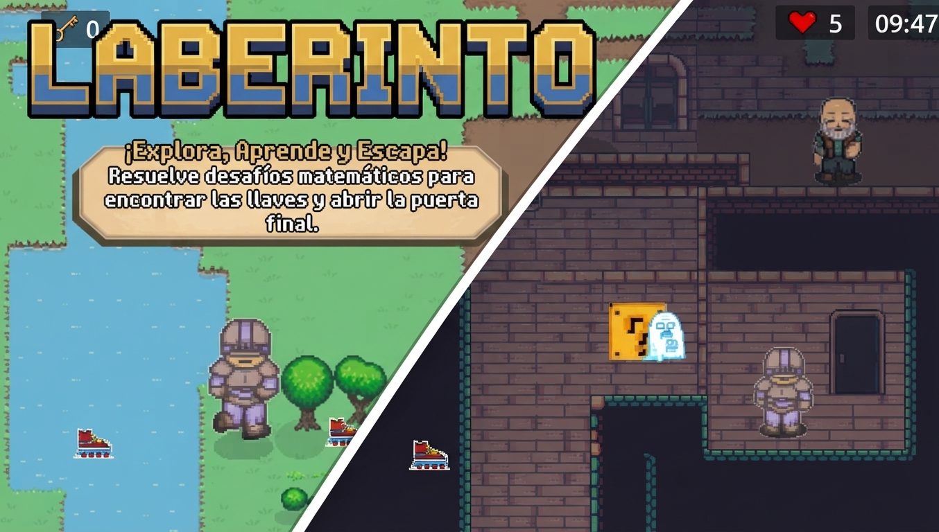 Juego 2D de laberinto matemáticos